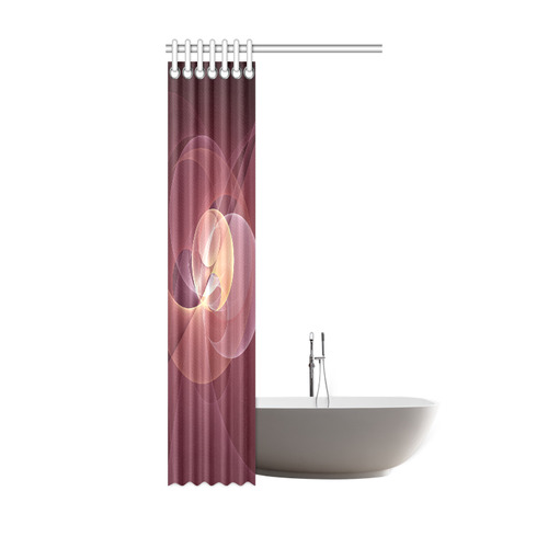 Movement Abstract Modern Wine Red Pink Fractal Art Shower Curtain 36"x72"