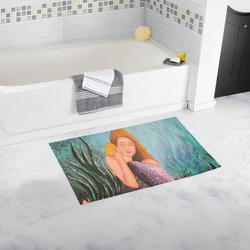 Mermaid Under The Sea Bath Rug 16''x 28''