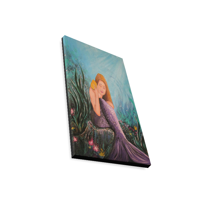 Mermaid Under The Sea Canvas Print 12"x18"