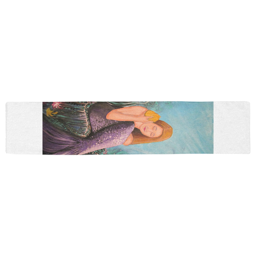 Mermaid Under The Sea Table Runner 16x72 inch