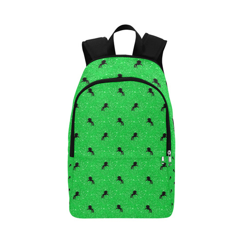 unicorn pattern green by JamColors Fabric Backpack for Adult (Model 1659)
