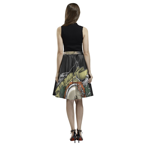 End Of Time Melete Pleated Midi Skirt (Model D15)