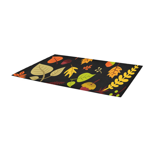Autumn Fall Leaves Floral Pattern Area Rug 9'6''x3'3''