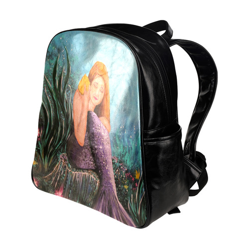 Mermaid Under The Sea Multi-Pockets Backpack (Model 1636)