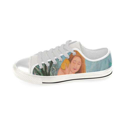 Mermaid Under The Sea Low Top Canvas Shoes for Kid (Model 018)
