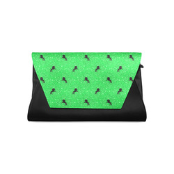 unicorn pattern green by JamColors Clutch Bag (Model 1630)