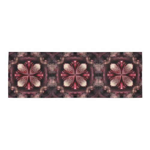burgundy fractal long rug Area Rug 9'6''x3'3''