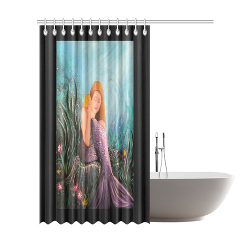 Mermaid Under The Sea Shower Curtain 72"x84"