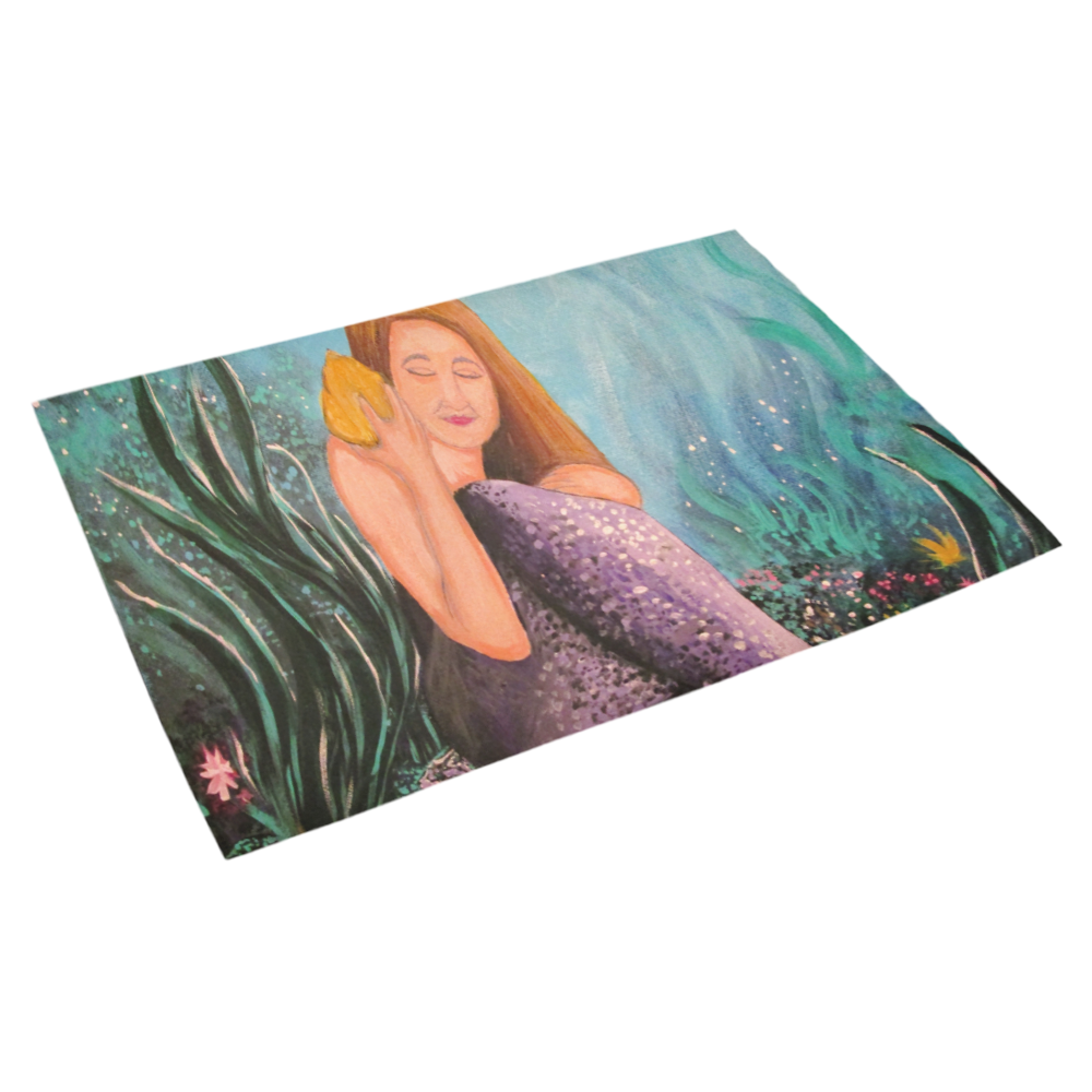 Mermaid Under The Sea Azalea Doormat 30" x 18" (Sponge Material)