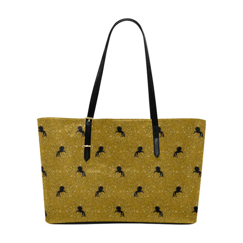 unicorn pattern golden by JamColors Euramerican Tote Bag/Large (Model 1656)
