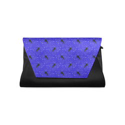 unicorn pattern blue by JamColors Clutch Bag (Model 1630)