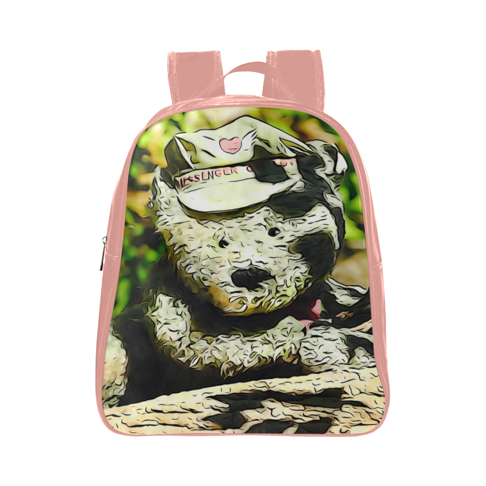 messenger of love bear backpack School Backpack (Model 1601)(Small)