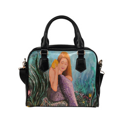 Mermaid Under The Sea Shoulder Handbag (Model 1634)