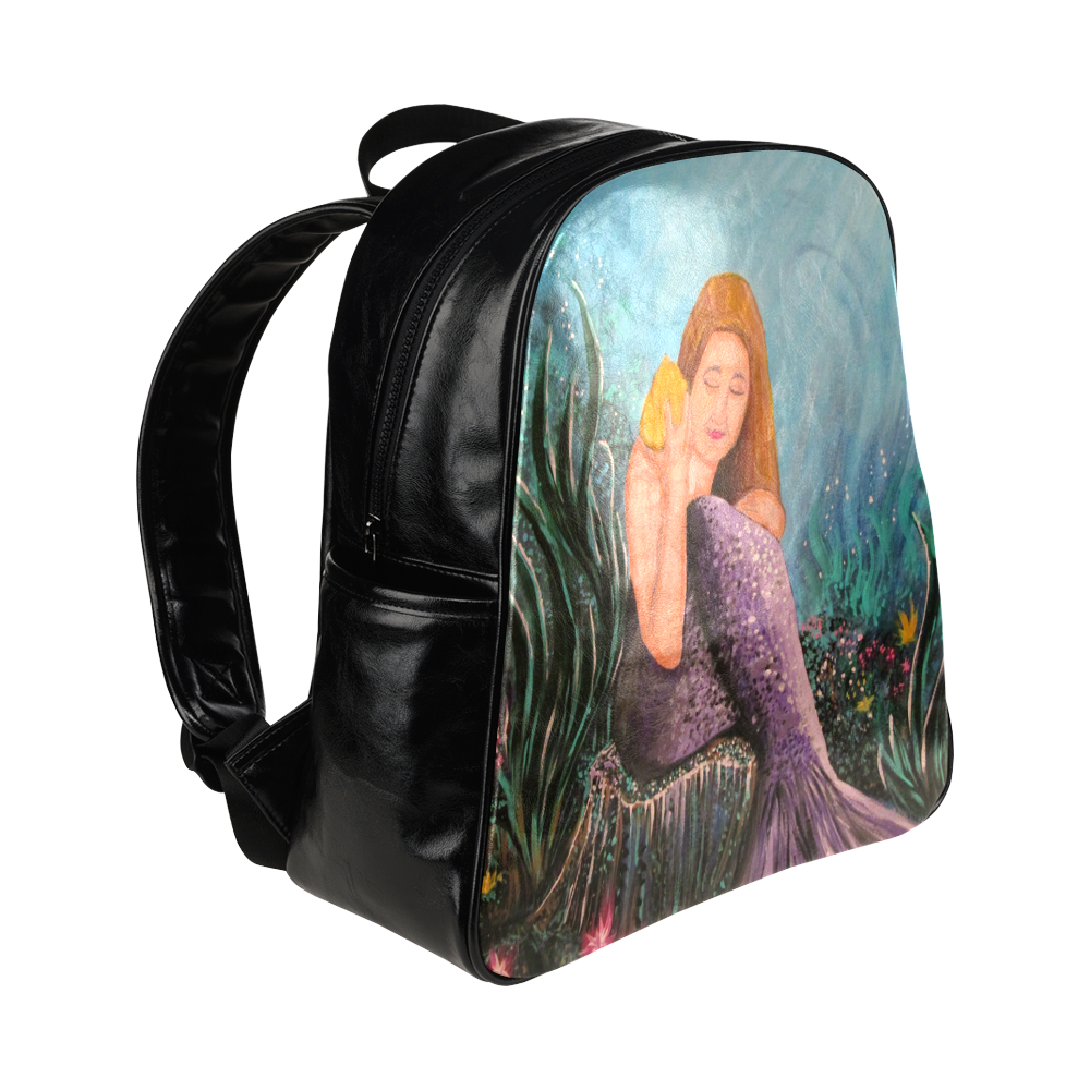Mermaid Under The Sea Multi-Pockets Backpack (Model 1636)