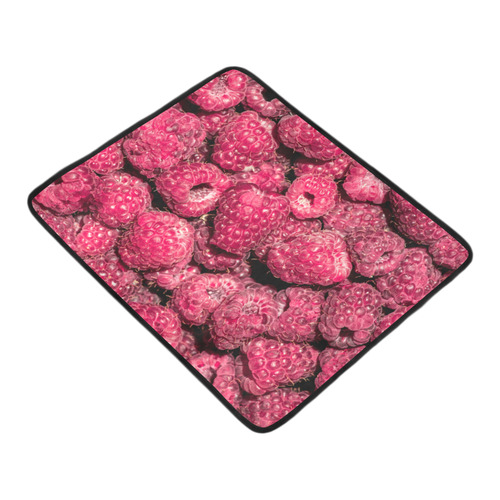 Red fresh yummy raspberries Beach Mat 78"x 60"