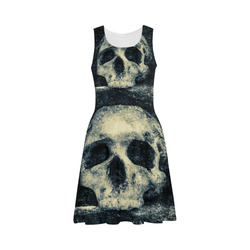 Man Skull In A Savage Temple Halloween Horror Atalanta Sundress (Model D04)