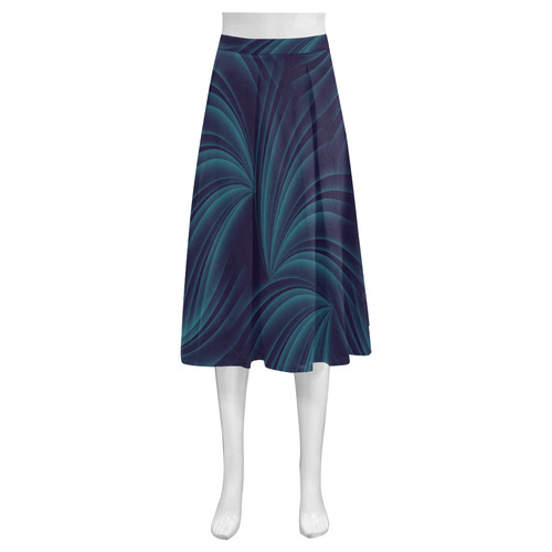 feathers in the wind Mnemosyne Women's Crepe Skirt (Model D16)