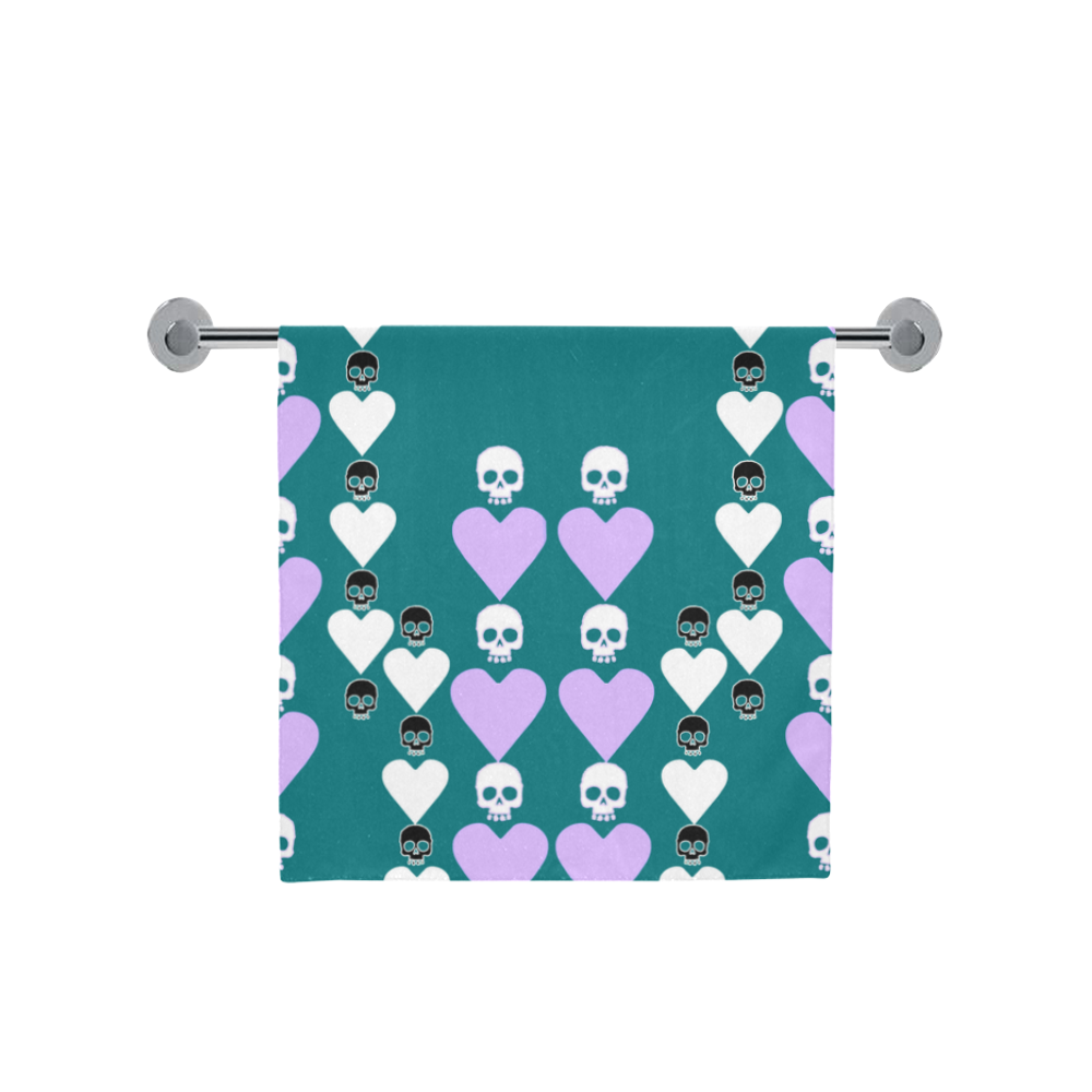 Hearts & Skulls #2 Bath Towel 30"x56"