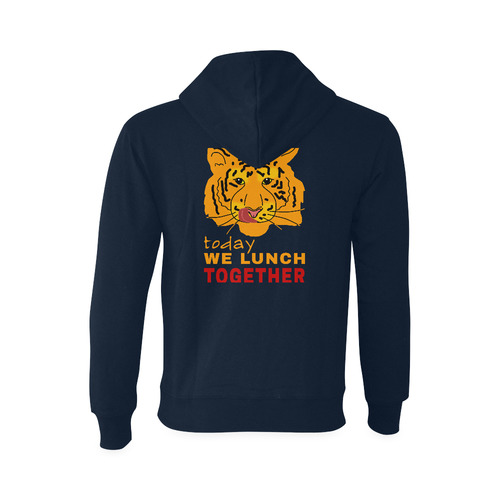 Funny Wild Tiger Today We Lunch Together Romantic Oceanus Hoodie Sweatshirt (Model H03)