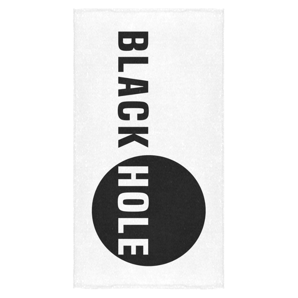 Black Hole Funny Conceptual Art For White Products Bath Towel 30"x56"