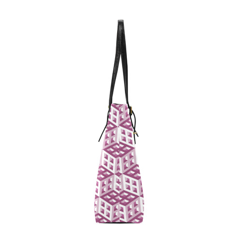 3D Pattern Lilac Pink White Fractal Art 2 Euramerican Tote Bag/Small (Model 1655)