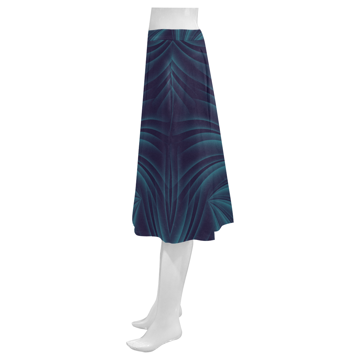 feathers in the wind Mnemosyne Women's Crepe Skirt (Model D16)
