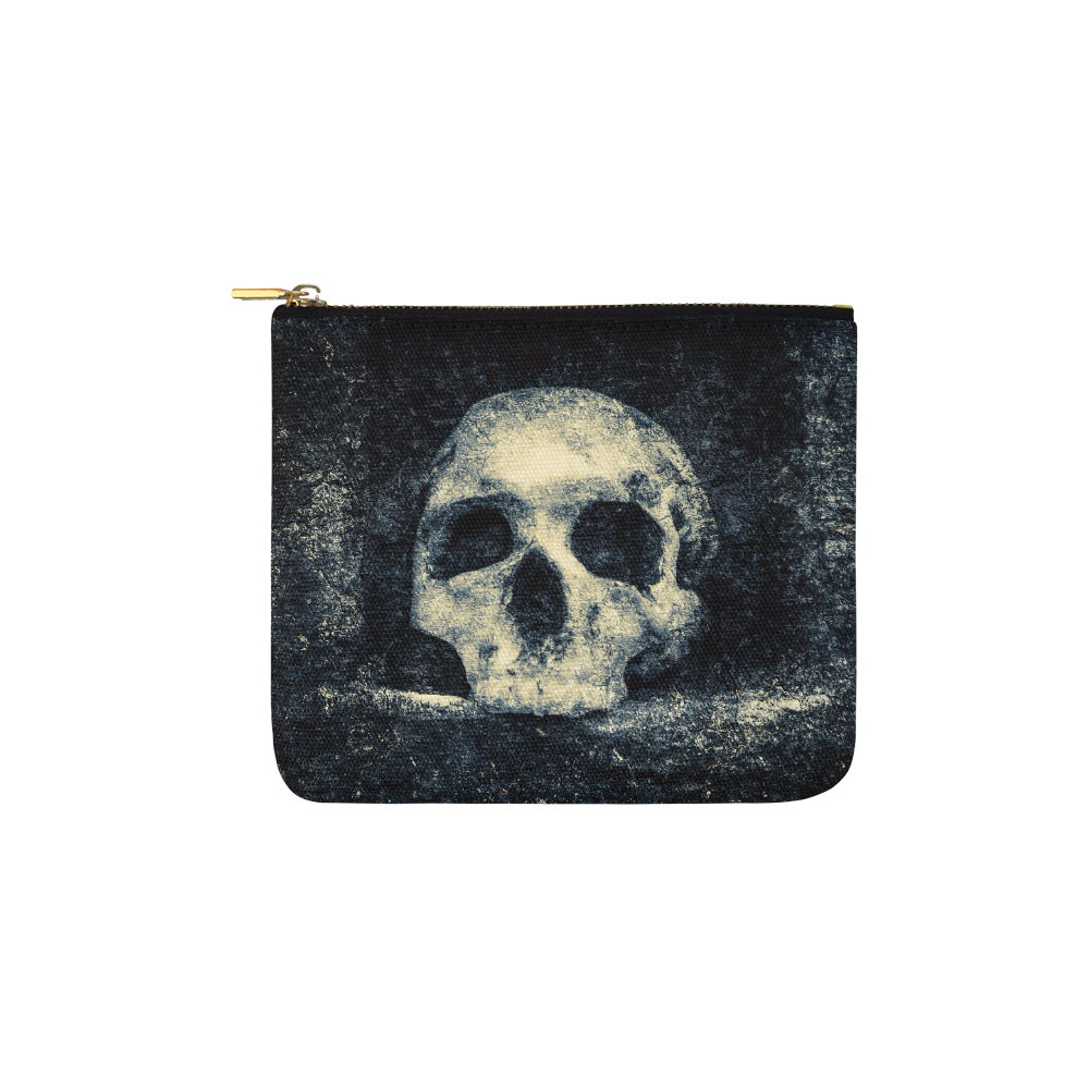 Man Skull In A Savage Temple Halloween Horror Carry-All Pouch 6''x5''