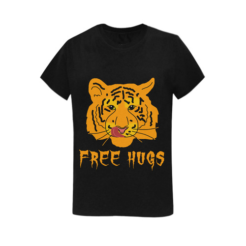 Tiger - Free Hugs Women's T-Shirt in USA Size (Two Sides Printing)