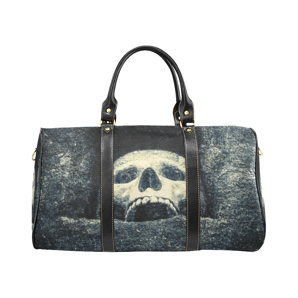White Human Skull In A Pagan Shrine Halloween Cool New Waterproof Travel Bag/Small (Model 1639)