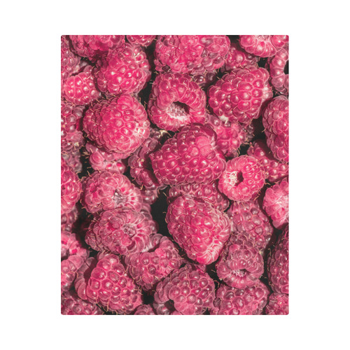 Red Fresh Raspberry Yummy Summer Fruits Duvet Cover 86"x70" ( All-over-print)