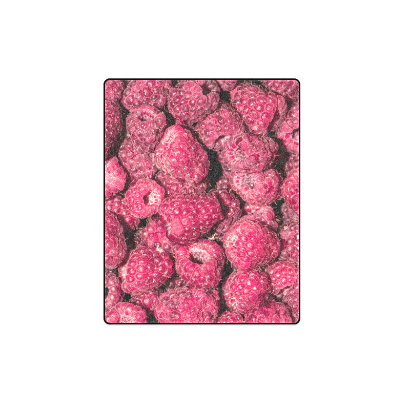 Red Fresh Raspberry Yummy Summer Fruits Blanket 40"x50"