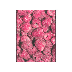 Red Fresh Raspberry Yummy Summer Fruits Blanket 50"x60"