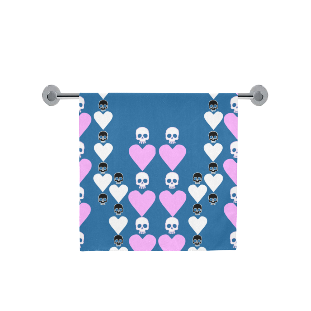 Hearts & Skulls Bath Towel 30"x56"
