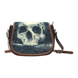 Man Skull In A Savage Temple Halloween Horror Saddle Bag/Small (Model 1649)(Flap Customization)