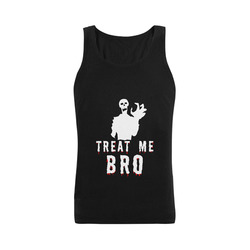 Halloween Horror Zombie Treat Me Bro funny Men's Shoulder-Free Tank Top (Model T33)