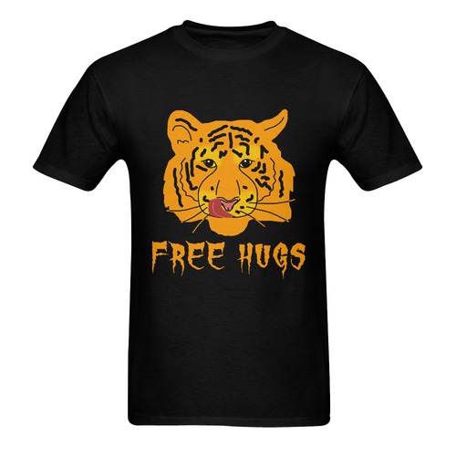 Tiger - Free Hugs. Really. Men's T-Shirt in USA Size (Two Sides Printing)