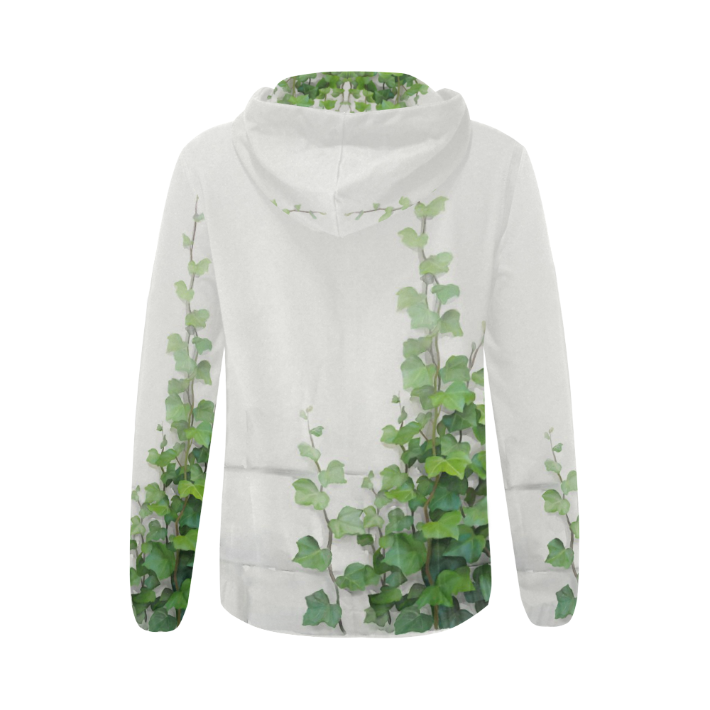 Watercolor Vines, climbing plant watercolor All Over Print Full Zip Hoodie for Women (Model H14)