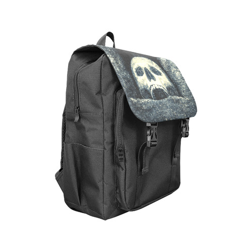 White Human Skull In A Pagan Shrine Halloween Cool Casual Shoulders Backpack (Model 1623)