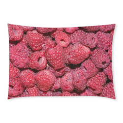 Red Fresh Raspberry Yummy Summer Berries Custom Rectangle Pillow Case 20x30 (One Side)