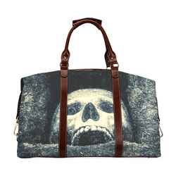 White Human Skull In A Pagan Shrine Halloween Cool Classic Travel Bag (Model 1643) Remake
