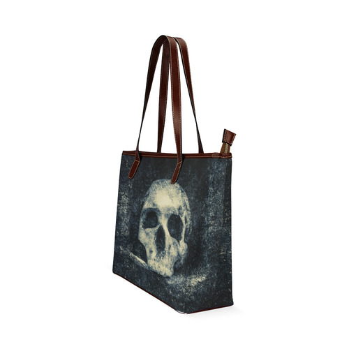 Man Skull In A Savage Temple Halloween Horror Shoulder Tote Bag (Model 1646)