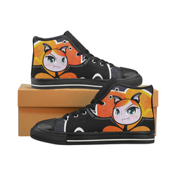 Cute lil' Vampire - Firehair High Top Canvas Women's Shoes/Large Size (Model 017)