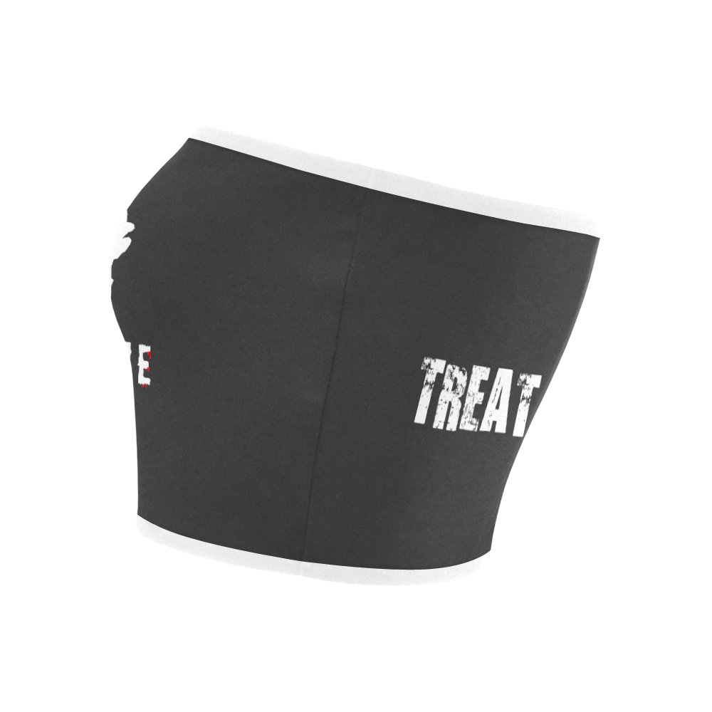 Halloween Horror Zombie Treat Me Bro funny Bandeau Top