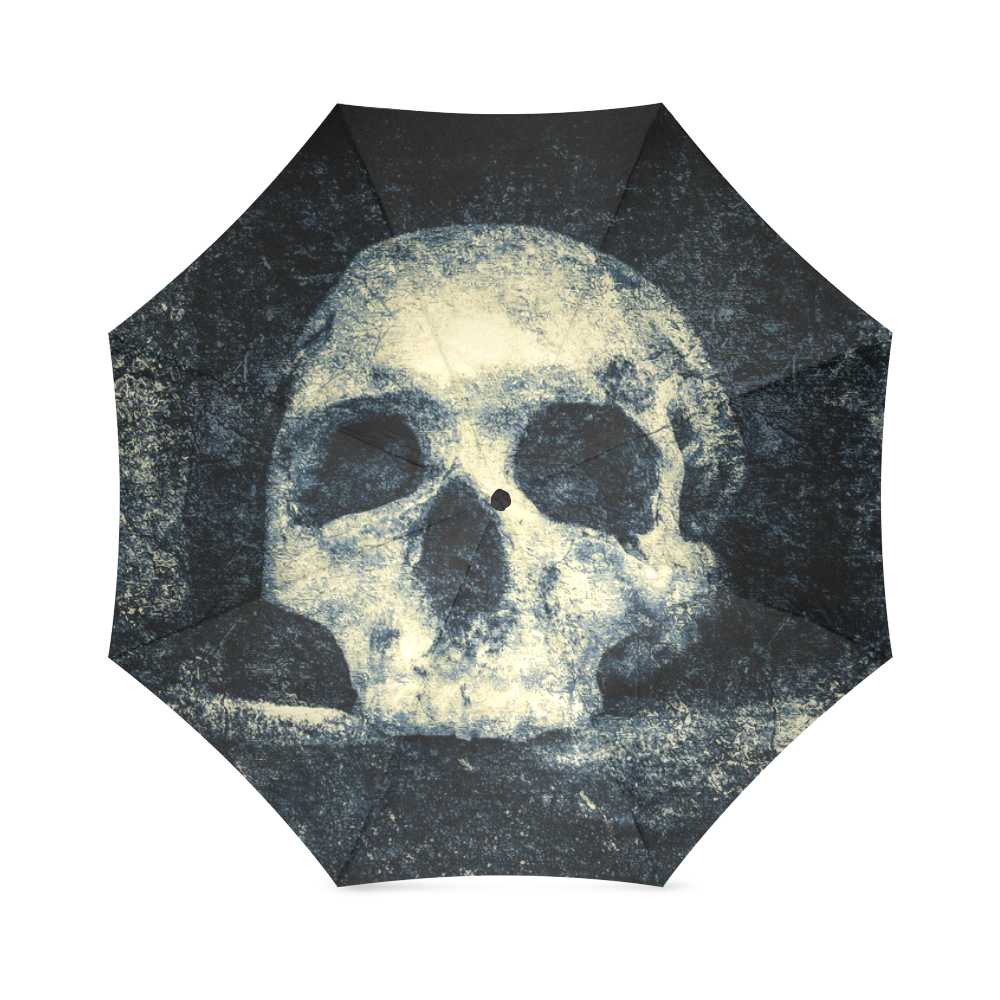 Man Skull In A Savage Temple Halloween Horror Foldable Umbrella (Model U01)