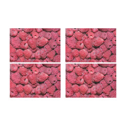 Pile of fresh red raspberries Placemat 12’’ x 18’’ (Set of 4)