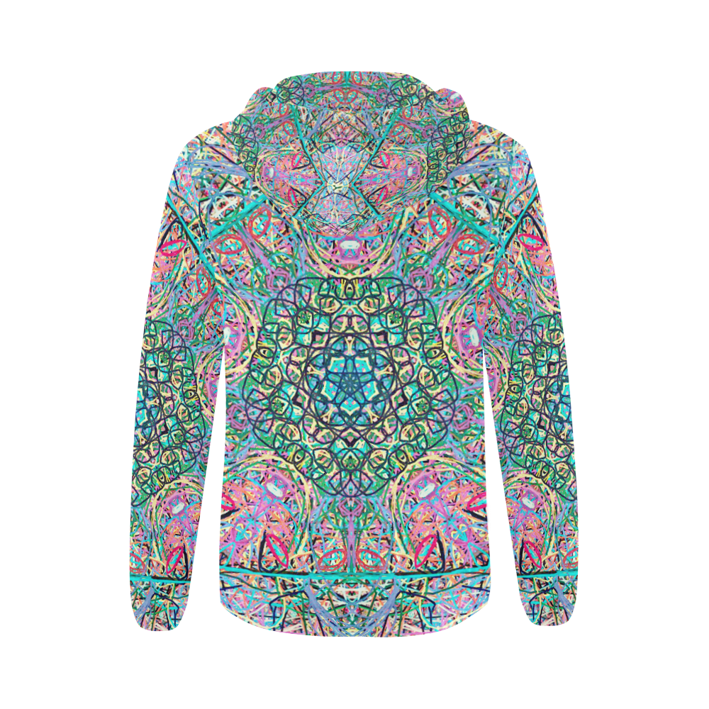 Thleudron Women's Mangshan All Over Print Full Zip Hoodie for Women (Model H14)