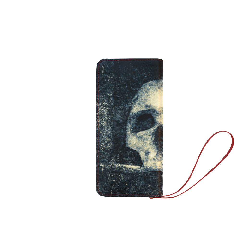 Man Skull In A Savage Temple Halloween Horror Women's Clutch Wallet (Model 1637)