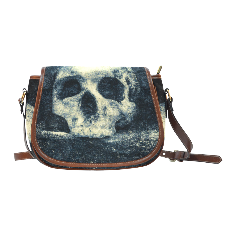 Man Skull In A Savage Temple Halloween Horror Saddle Bag/Small (Model 1649) Full Customization