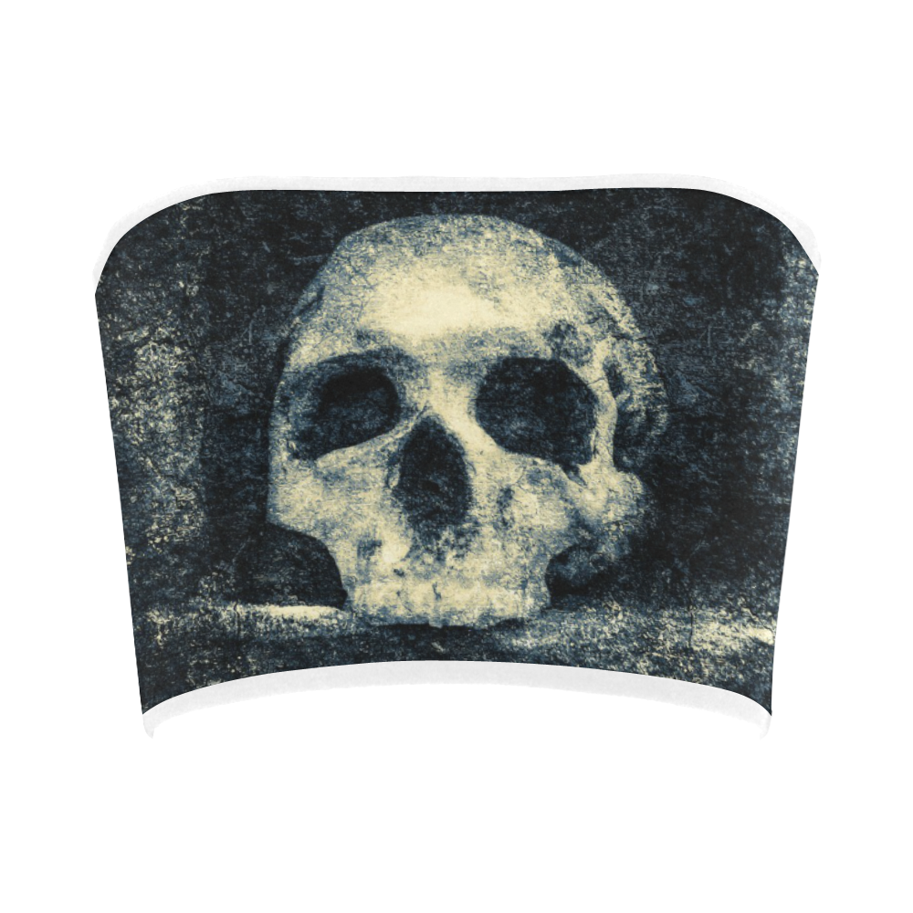 Man Skull In A Savage Temple Halloween Horror Bandeau Top