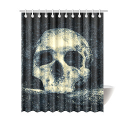 Man Skull In A Savage Temple Halloween Horror Shower Curtain 69"x84"